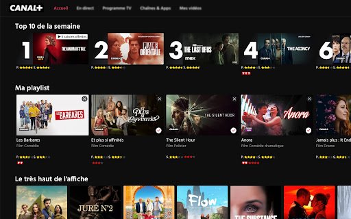 MyCanal Plus+ : zappez les intros, mode PiP et plus pour Canal+  from Chrome web store to be run with OffiDocs Chromium online