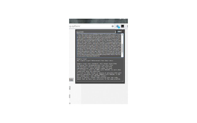 MyCrypt  from Chrome web store to be run with OffiDocs Chromium online
