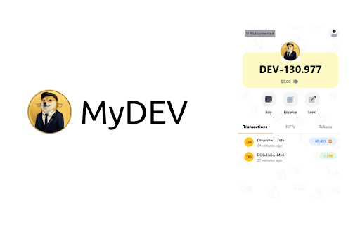 MyDEV DogecoinEV Wallet  from Chrome web store to be run with OffiDocs Chromium online