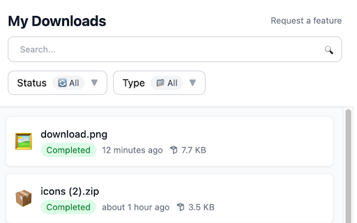 My Downloads  from Chrome web store to be run with OffiDocs Chromium online
