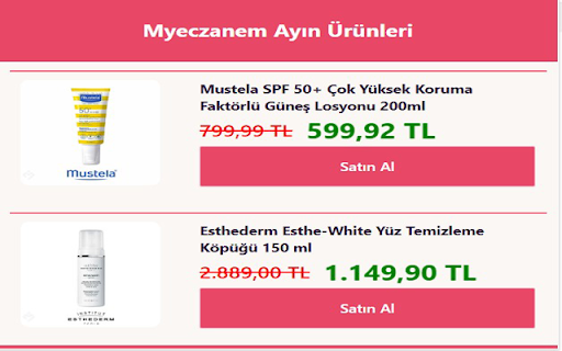 Myeczanem Ayın Ürünleri  from Chrome web store to be run with OffiDocs Chromium online