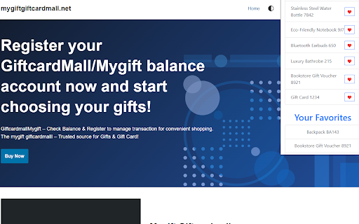 My Gift Card Mall  from Chrome web store to be run with OffiDocs Chromium online