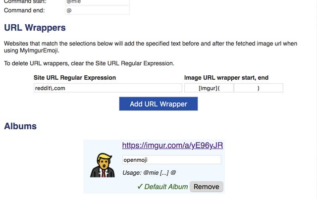 MyImgurEmoji از فروشگاه وب Chrome با OffiDocs Chromium به صورت آنلاین اجرا می شود