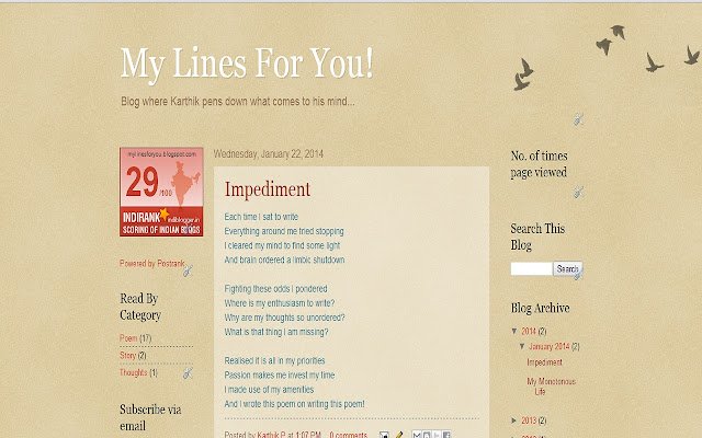 My Lines For You de Chrome web store se ejecutará con OffiDocs Chromium en línea