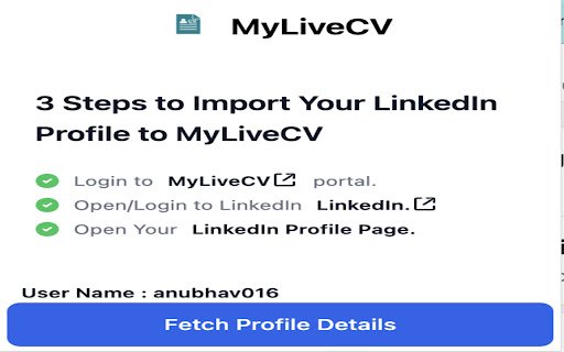 MyLiveCV  from Chrome web store to be run with OffiDocs Chromium online