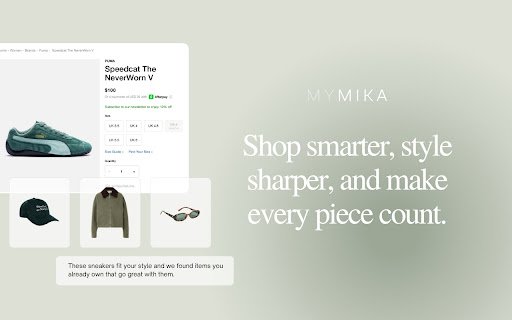 MYMIKA Digital Closet  from Chrome web store to be run with OffiDocs Chromium online