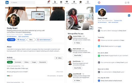 MyOutreach  from Chrome web store to be run with OffiDocs Chromium online