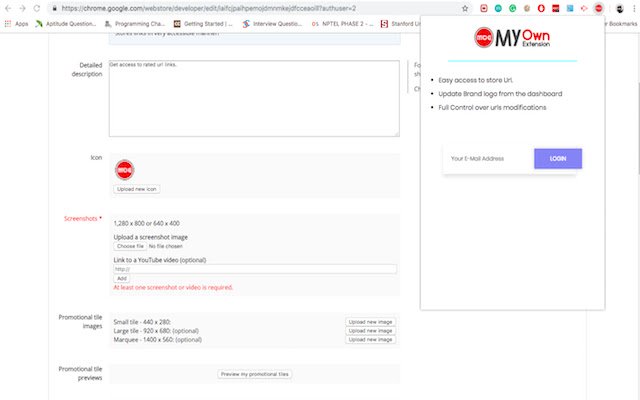 MyOwnExtension ze sklepu internetowego Chrome do uruchomienia z OffiDocs Chromium online