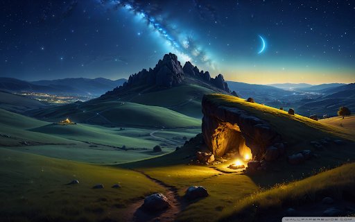 Mystical Night Under the Milky Way  from Chrome web store to be run with OffiDocs Chromium online