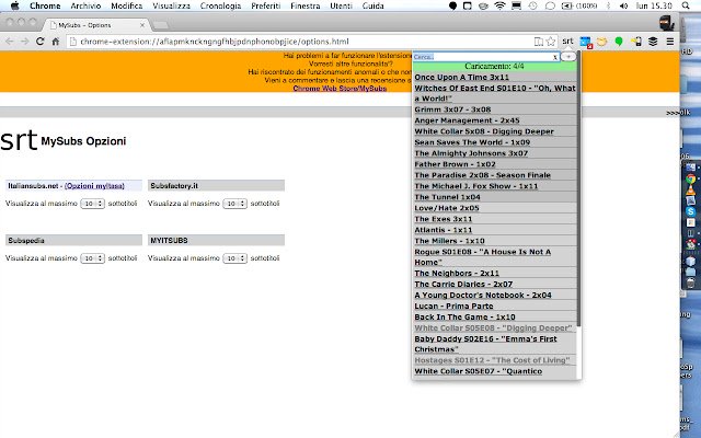 MySubs  from Chrome web store to be run with OffiDocs Chromium online