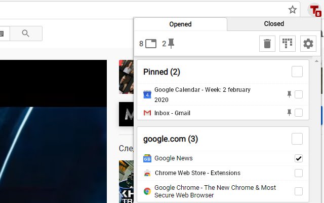 My Tabs  from Chrome web store to be run with OffiDocs Chromium online