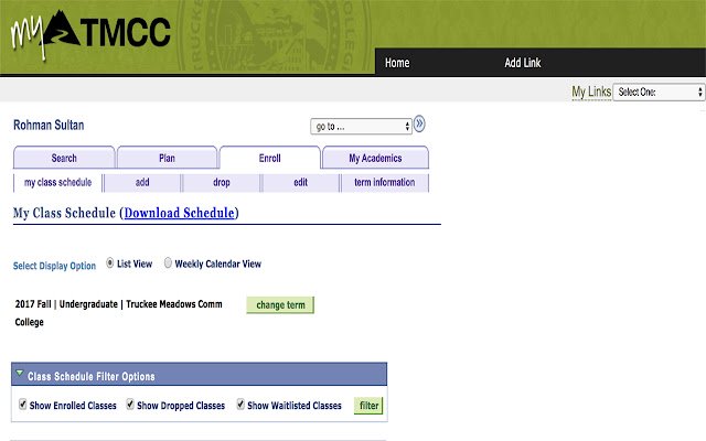 MyTMCC Schedule Exporter depuis la boutique en ligne Chrome doit être exécuté avec OffiDocs Chromium en ligne