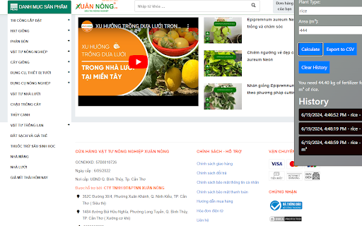 Máy tính phân bón Xuân Nông from Chrome web store to be run with OffiDocs Chromium online Máy tính phân bón Xuân Nông from Chrome web store to be run with OffiDocs Chromium online