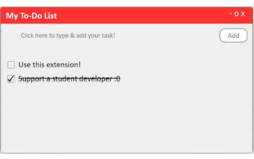 My ToDo  from Chrome web store to be run with OffiDocs Chromium online