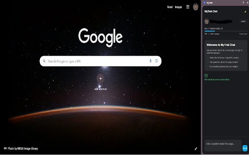 MyTrek  from Chrome web store to be run with OffiDocs Chromium online