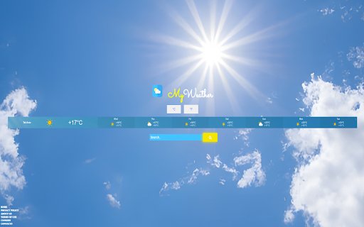 My Weather  from Chrome web store to be run with OffiDocs Chromium online