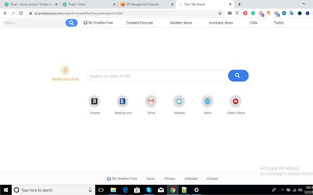 MyWeatherFree  from Chrome web store to be run with OffiDocs Chromium online
