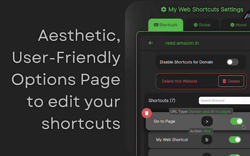 My Web Shortcuts  from Chrome web store to be run with OffiDocs Chromium online