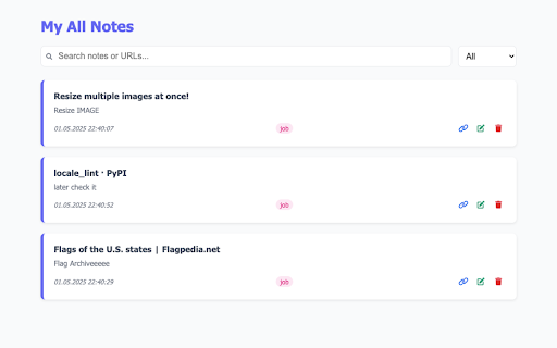 My Website Notes  from Chrome web store to be run with OffiDocs Chromium online