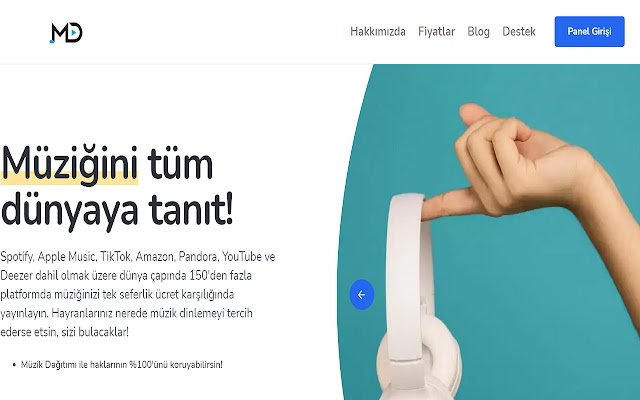 Müzik Dağıtımı mula sa Chrome web store na tatakbo sa OffiDocs Chromium online