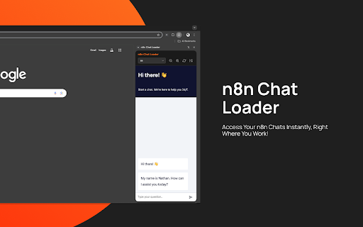 n8n Chat Loader  from Chrome web store to be run with OffiDocs Chromium online