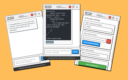 n8n Code Assistant  from Chrome web store to be run with OffiDocs Chromium online