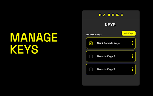 Namada Keychain  from Chrome web store to be run with OffiDocs Chromium online Namada Keychain  from Chrome web store to be run with OffiDocs Chromium online