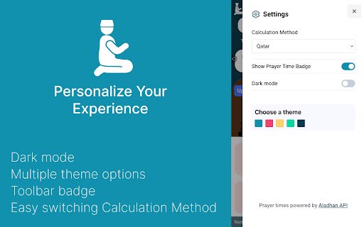 NamazTime (Prayer Times)  from Chrome web store to be run with OffiDocs Chromium online
