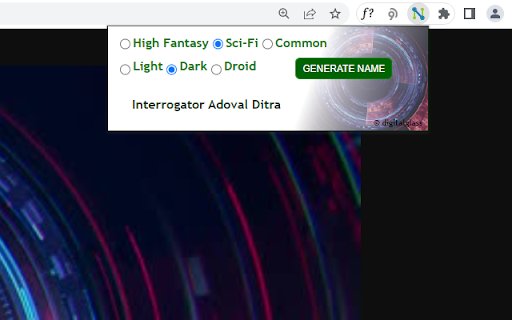 Namesis | Random Name Generator  from Chrome web store to be run with OffiDocs Chromium online