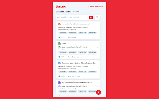 Naro  from Chrome web store to be run with OffiDocs Chromium online