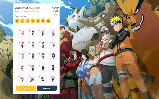 Naruto Cursor  from Chrome web store to be run with OffiDocs Chromium online