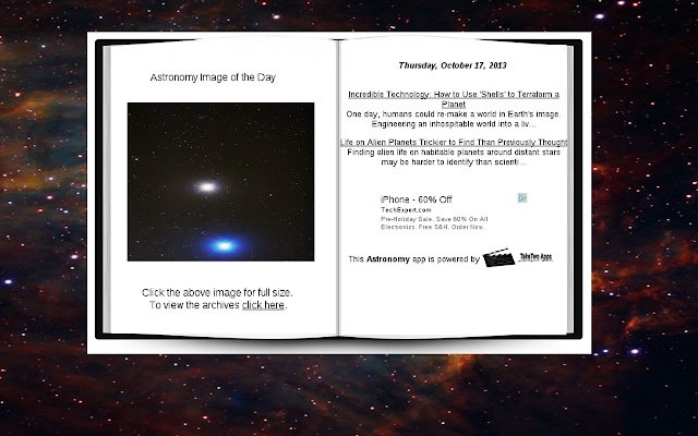 NASA APOD  from Chrome web store to be run with OffiDocs Chromium online