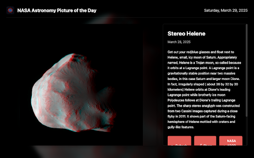 NASA Image of the Day  from Chrome web store to be run with OffiDocs Chromium online
