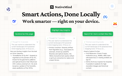 NativeMind: Your fully private, open source, on device AI assistant  from Chrome web store to be run with OffiDocs Chromium online