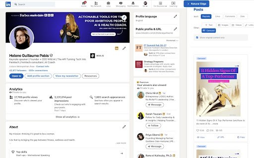 Natural Edge  from Chrome web store to be run with OffiDocs Chromium online