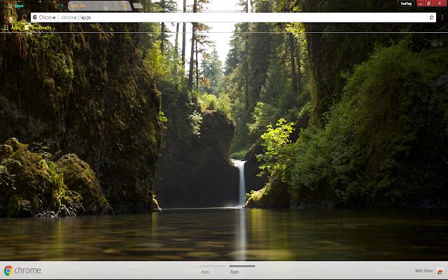 Nature Waterfall 1366*768 ze sklepu internetowego Chrome do uruchomienia z OffiDocs Chromium online