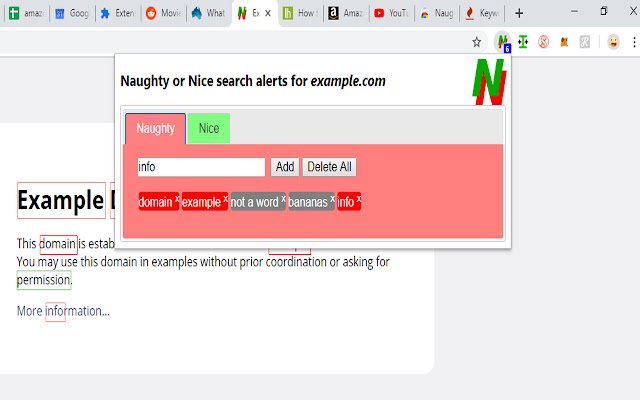 Lista Naughty or Nice da Chrome Web Store para ser executada com OffiDocs Chromium online