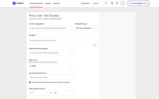 Naukri Resume Downloader  from Chrome web store to be run with OffiDocs Chromium online