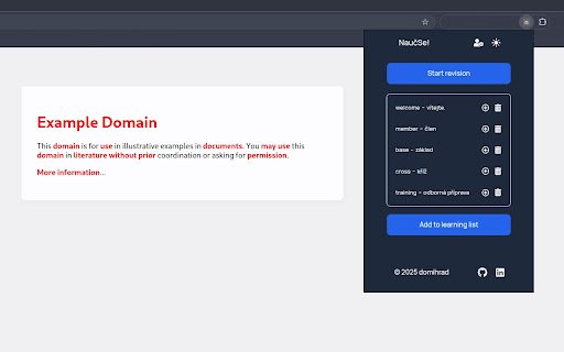 nauč se  from Chrome web store to be run with OffiDocs Chromium online