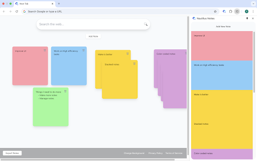 Nautilus Notes  from Chrome web store to be run with OffiDocs Chromium online