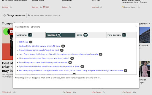 Navigate like a screen reader from Chrome web store to be run with OffiDocs Chromium online Navigate like a screen reader from Chrome web store to be run with OffiDocs Chromium online