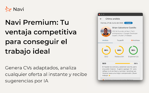 Navi: Mejora tus oportunidades laborales con IA  from Chrome web store to be run with OffiDocs Chromium online