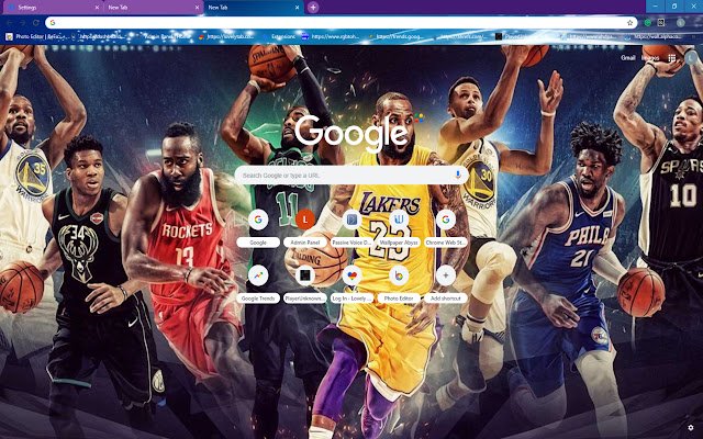 Motyw NBA Basketball ze sklepu internetowego Chrome do uruchomienia z OffiDocs Chromium online