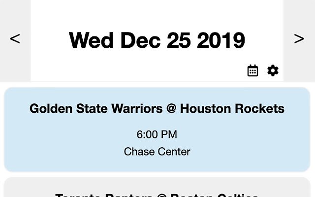 NBA Game Info  from Chrome web store to be run with OffiDocs Chromium online