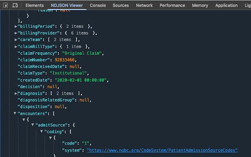 NDJSON Viewer  from Chrome web store to be run with OffiDocs Chromium online