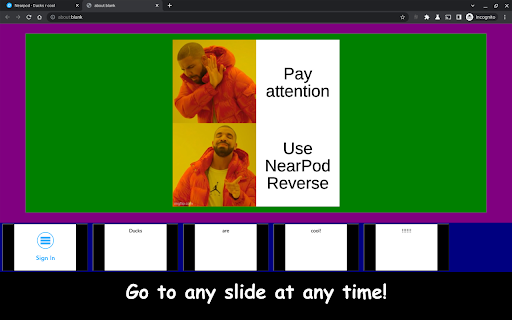 Nearpod Reverse  from Chrome web store to be run with OffiDocs Chromium online