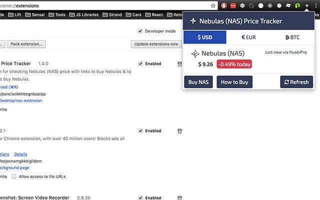 Nebulas (NAS) Price Tracker  from Chrome web store to be run with OffiDocs Chromium online