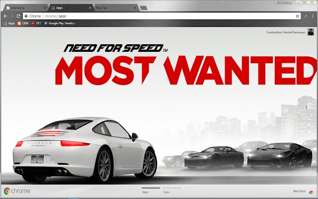 Need For Speed ​​Most Wanted Super Racing Car aus dem Chrome-Webshop, der mit OffiDocs Chromium online betrieben werden kann