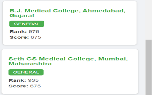 NEET College Predictor  from Chrome web store to be run with OffiDocs Chromium online