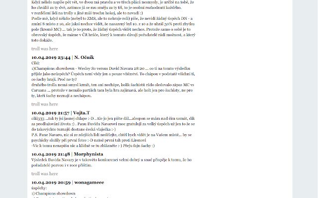 Nekrmte trolly na nss.cz!  from Chrome web store to be run with OffiDocs Chromium online
